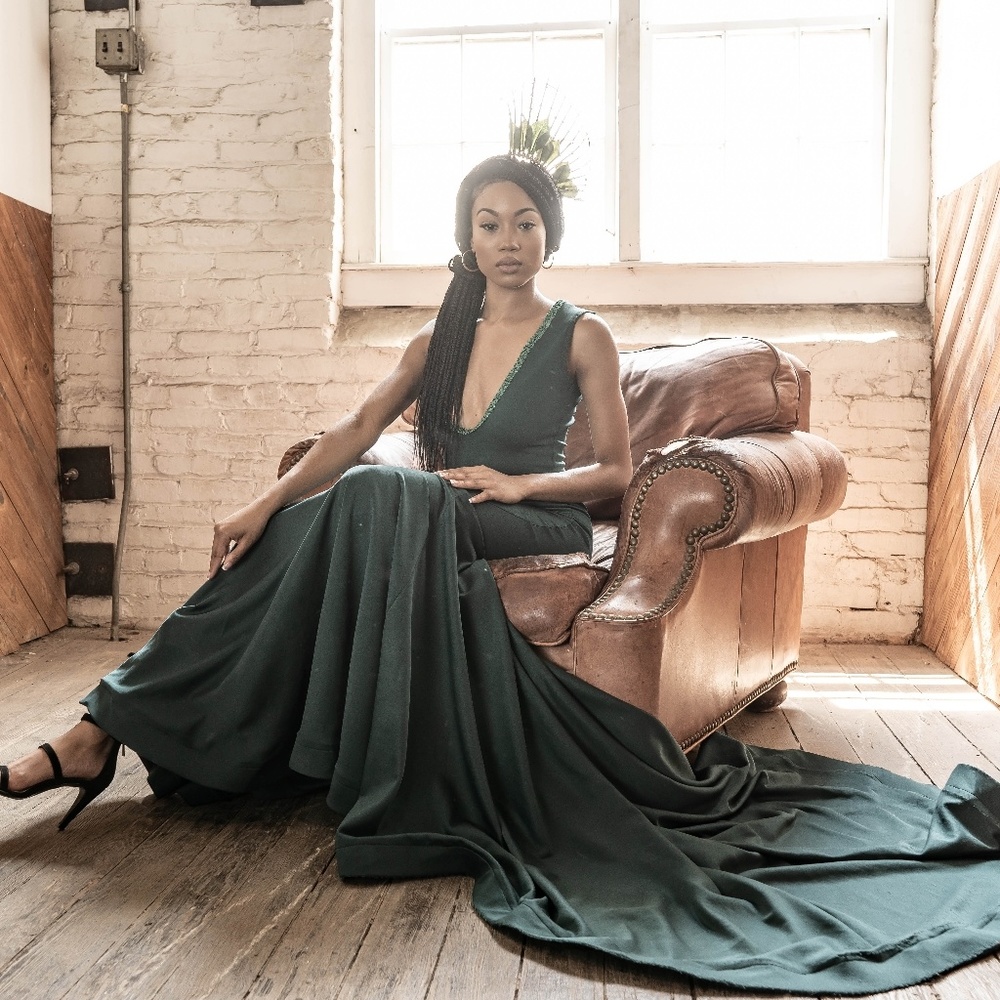 Forest green gown